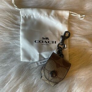 Coach Earbud Case in Signature